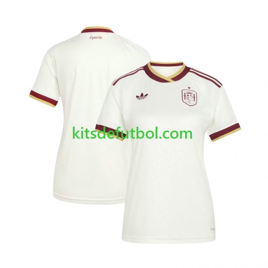 World Cup 2026 España Mujer Camiseta de visitante Manga Corta