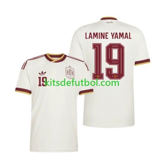 World Cup 2026 España Lamine Yamal 19 Hombre Camiseta de visitante Manga Corta
