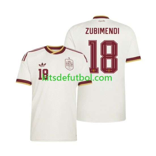World Cup 2026 España Martin Zubimendi 18 Hombre Camiseta de visitante Manga Corta