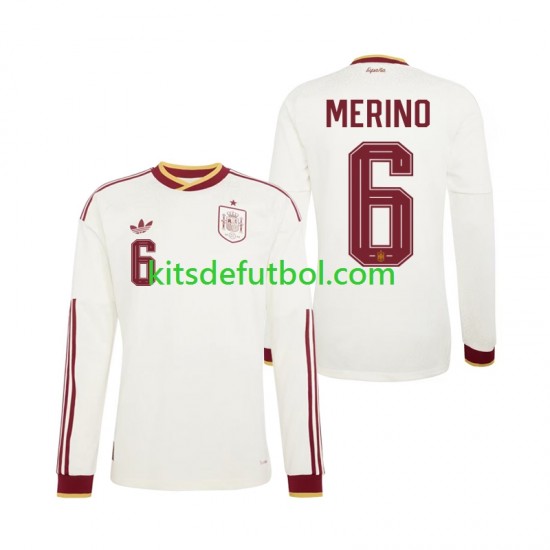 World Cup 2026 España Mikel Merino 6 Hombre Camiseta de visitante Manga Larga