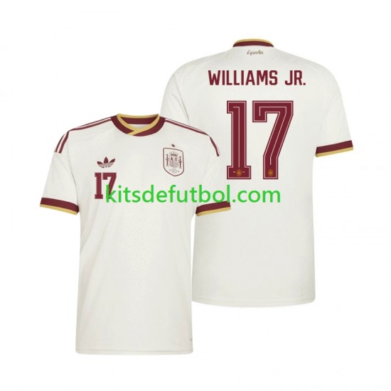 World Cup 2026 España Nico Williams 17 Hombre Camiseta de visitante Manga Corta