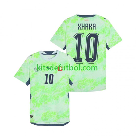 World Cup 2026 Suiza Granit Xhaka 10 Hombre Camiseta de visitante Manga Corta