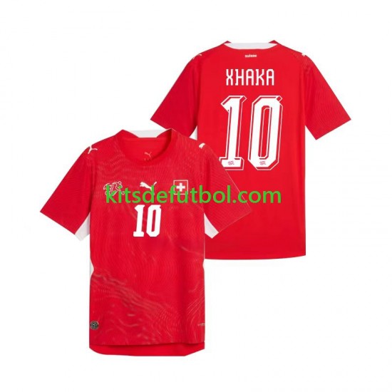 World Cup 2026 Suiza Granit Xhaka 10 Hombre Camiseta de local Manga Corta