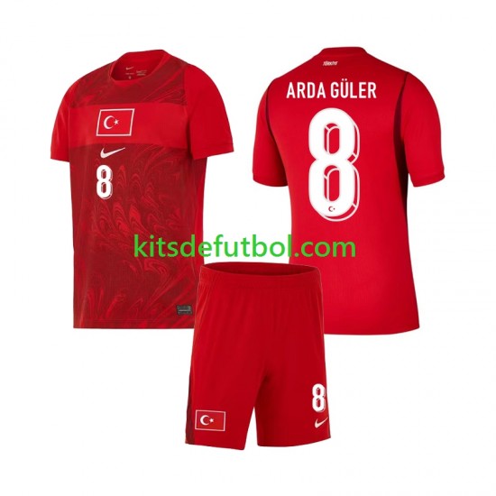 Equipación completa Niño World Cup 2026 Turquía Arda Guler 8 Camiseta de local Manga Corta