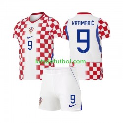Equipación completa Niño Croacia Andrej Kramaric 9 World Cup 2026 Camiseta de local Manga Corta
