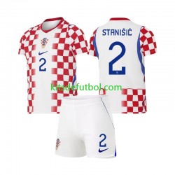Equipación completa Niño Croacia Josip Stanisic 2 World Cup 2026 Camiseta de local Manga Corta