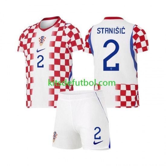 Equipación completa Niño Croacia Josip Stanisic 2 World Cup 2026 Camiseta de local Manga Corta