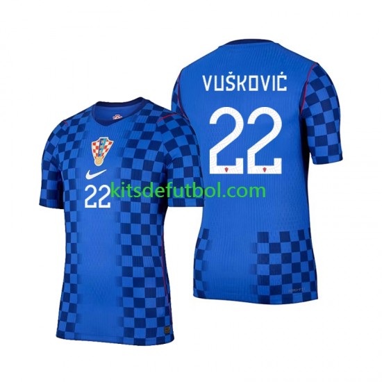 Croacia Luka Vuskovic 22 World Cup 2026 Hombre Camiseta de visitante Manga Corta