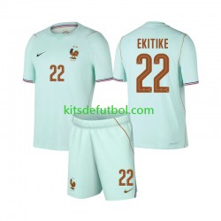 Equipación completa Niño Francia Hugo Ekitike 22 World Cup 2026 Camiseta de visitante Manga Corta