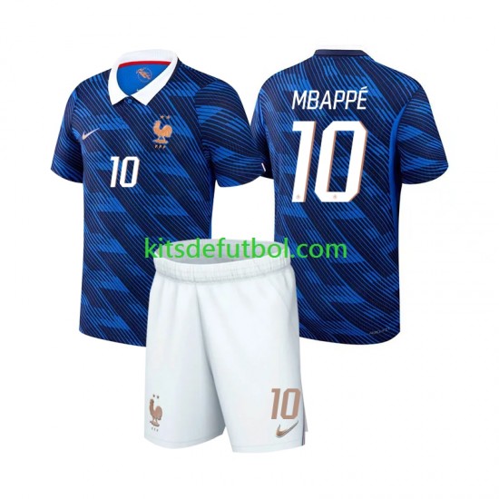 Equipación completa Niño Francia Kylian Mbappe 10 World Cup 2026 Camiseta de local Manga Corta