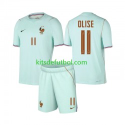 Equipación completa Niño Francia Michael Olise 11 World Cup 2026 Camiseta de visitante Manga Corta