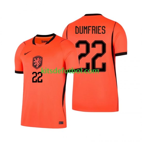 Países Bajos Denzel Dumfries 22 World Cup 2026 Hombre Camiseta de local Manga Corta