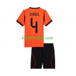 Equipación completa Niño Países Bajos Virgil van Dijk 4 World Cup 2026 Camiseta de local Manga Corta