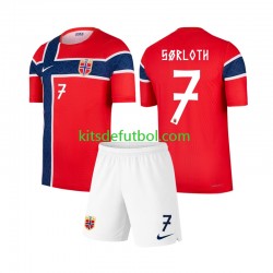 Equipación completa Niño Noruega Alexander Sorloth 7 World Cup 2026 Camiseta de local Manga Corta