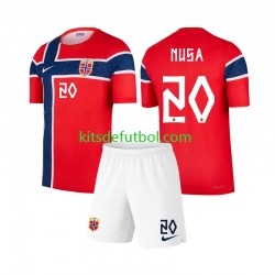 Equipación completa Niño Noruega Antonio Nusa 20 World Cup 2026 Camiseta de local Manga Corta