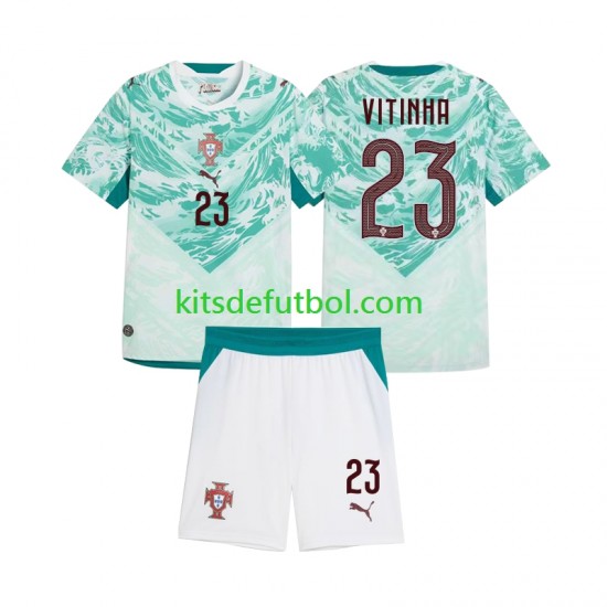 Equipación completa Niño Portugal Vitinha 23 2026 2027 Camiseta de visitante Manga Corta