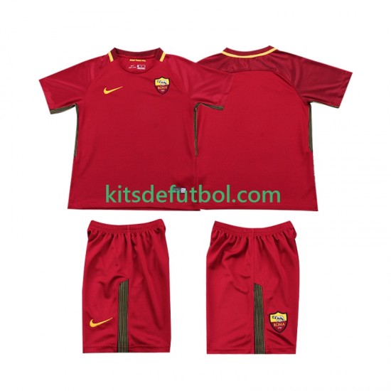 Equipación completa Niño AS Roma Retro 2017-2018 Camiseta de local Manga Corta