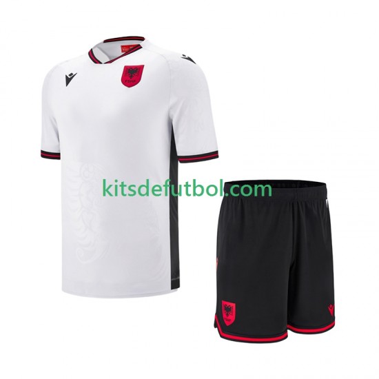 Equipación completa Niño Albania Camiseta de visitante 2025-2026 Manga Corta