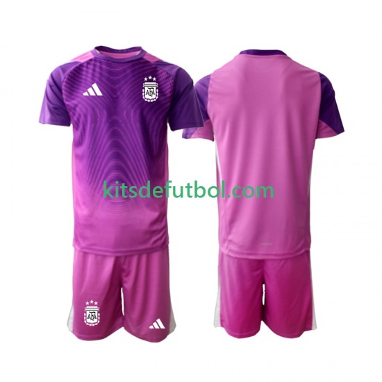 Equipación completa Niño Argentina Portero 2025 Camiseta de local Manga Corta