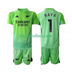 Equipación completa Niño Arsenal Portero Raya 1 Camiseta de visitante 2025-2026 Manga Corta