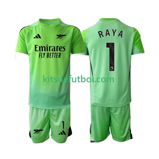 Equipación completa Niño Arsenal Portero Raya 1 Camiseta de visitante 2025-2026 Manga Corta