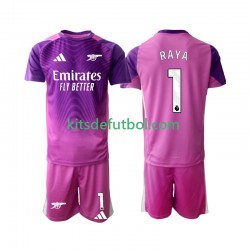 Equipación completa Niño Arsenal Portero Raya 1 Camiseta alternativa 2025-2026 Manga Corta