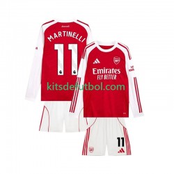 Equipación completa Niño Arsenal Martin Zubimendi 11 Camiseta de local 2025-2026 Manga Corta