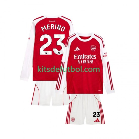 Equipación completa Niño Arsenal Merino 23 Camiseta de local 2025-2026 Manga Larga