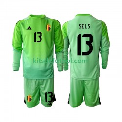 Equipación completa Niño Bélgica Portero Matz Sels 13 2025 Camiseta de local Manga Larga
