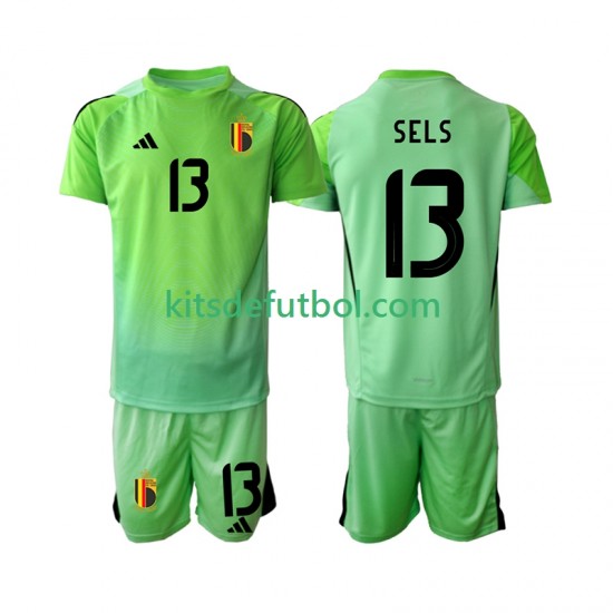 Equipación completa Niño Bélgica Portero Matz Sels 13 2025 Camiseta de local Manga Corta
