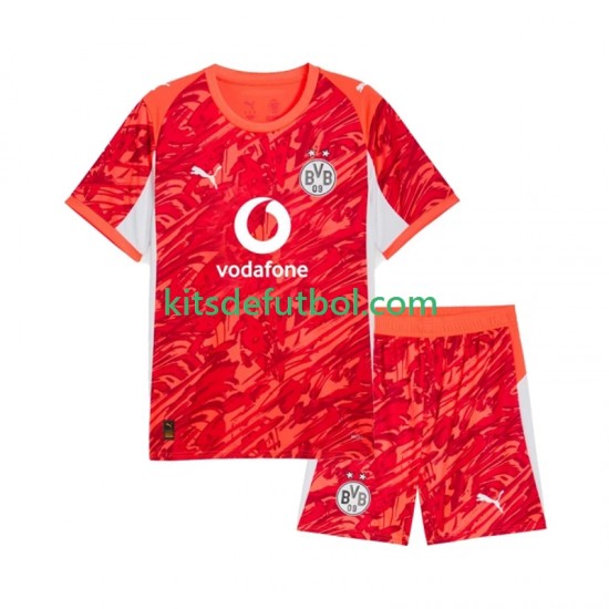 Equipación completa Niño Borussia Dortmund Portero Camiseta de visitante 2025-2026 Manga Corta