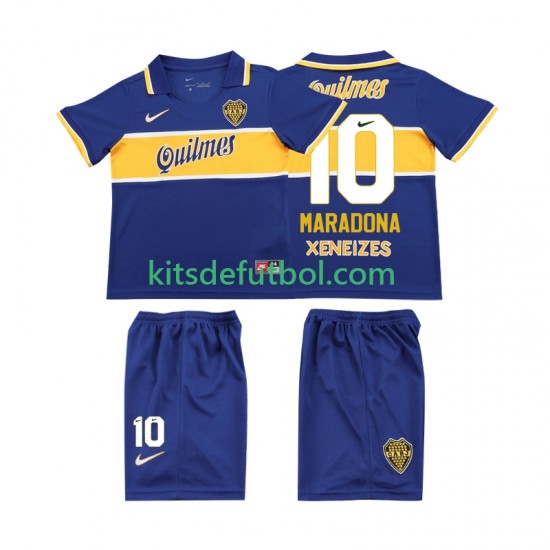 Equipación completa Niño CA Boca Juniors MARADONA 10 Retro 1996 1997 Camiseta de local Manga Corta