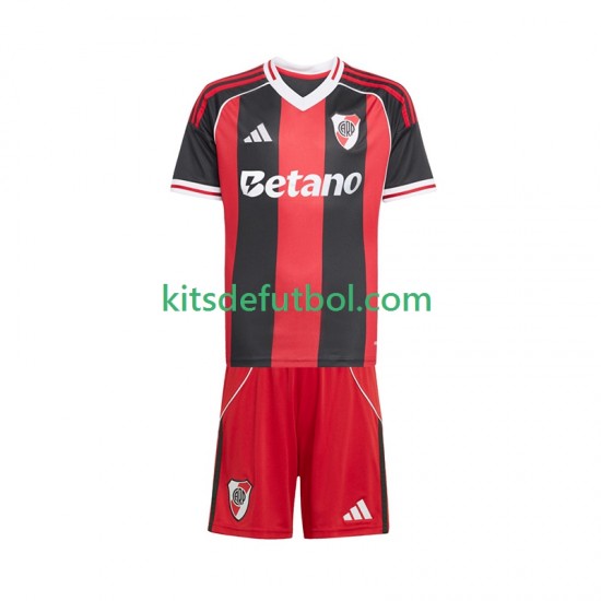 Equipación completa Niño CA River Plate Camiseta de visitante 2025-2026 Manga Corta