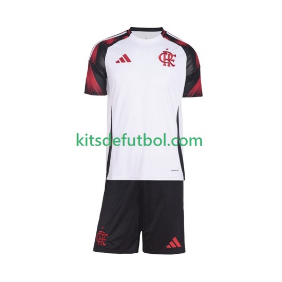 Equipación completa Niño CR Flamengo Camiseta de visitante 2025-2026 Manga Corta