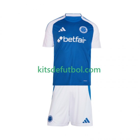 Equipación completa Niño Cruzeiro Camiseta de local 2025-2026 Manga Corta