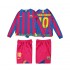 Equipación completa Niño FC Barcelona RONALDINHO 10 Retro 2005 2006 Camiseta de local Manga Larga