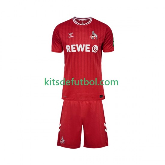 Equipación completa Niño FC Köln Camiseta de visitante 2025-2026 Manga Corta