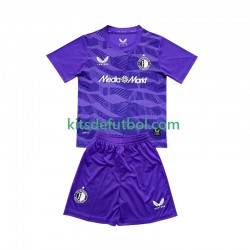 Equipación completa Niño Feyenoord Rotterdam Portero Camiseta alternativa 2025-2026 Manga Corta