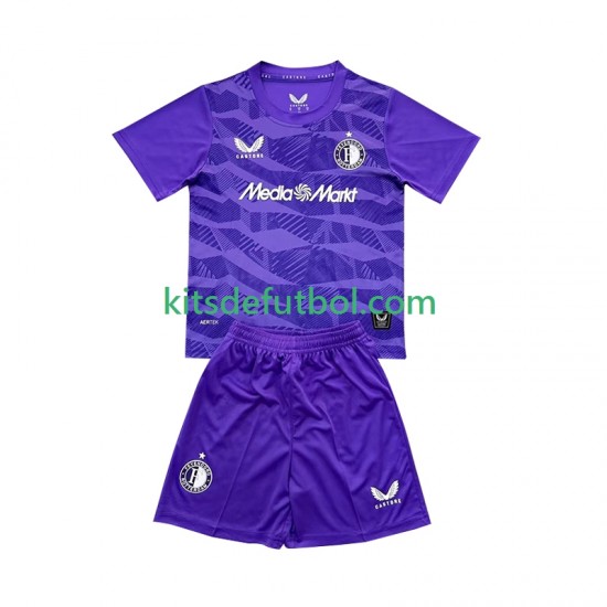 Equipación completa Niño Feyenoord Rotterdam Portero Camiseta alternativa 2025-2026 Manga Corta