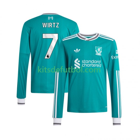 Liverpool Florian Wirtz 7 Hombre Camiseta alternativa 2025-2026 Manga Larga
