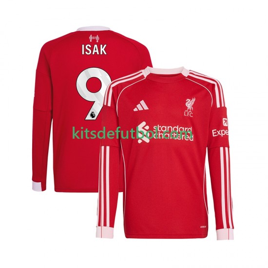 Liverpool ISAK 9 Hombre Camiseta de local 2025-2026 Manga Larga