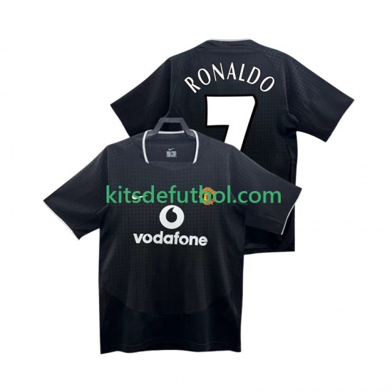 Manchester United RONALDO 7 Retro 2002 2004 Hombre Camiseta de visitante Manga Corta
