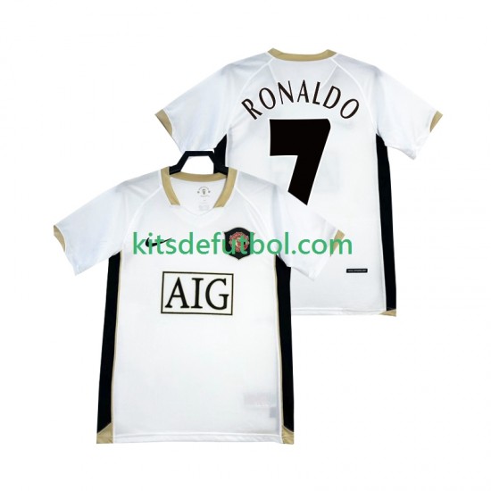 Manchester United RONALDO 7 Retro 2006-2007 Hombre Camiseta de visitante Manga Corta