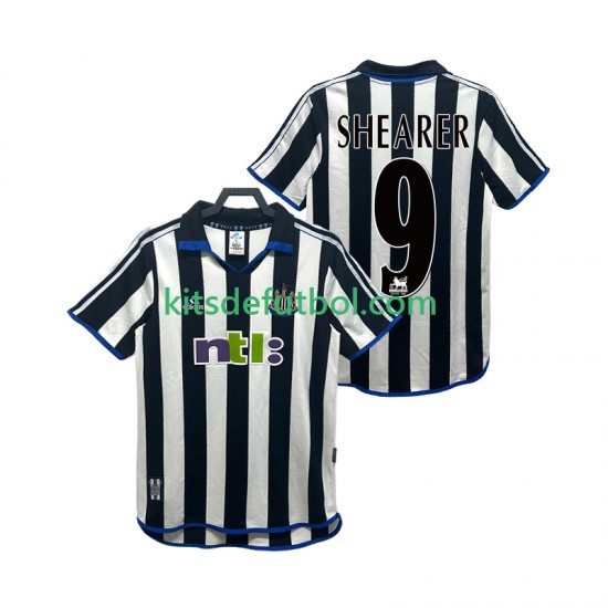 Newcastle United SHEARER 9 Retro 2000 2001 Hombre Camiseta de local Manga Corta