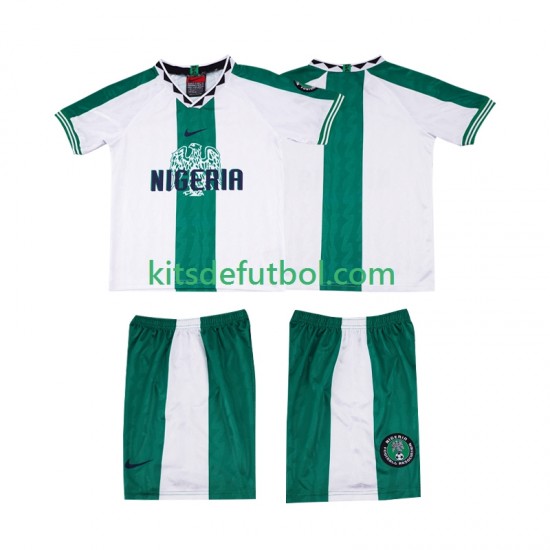 Equipación completa Niño Nigeria Retro 1996 Camiseta de visitante Manga Corta