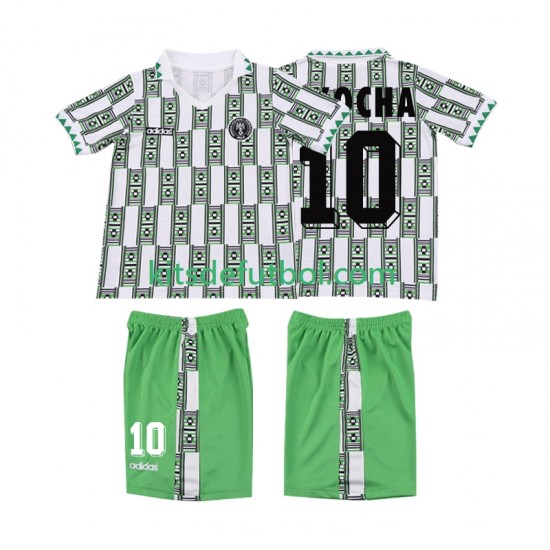 Equipación completa Niño Nigeria OKOCHA 10 Retro 1994 Camiseta de visitante Manga Corta