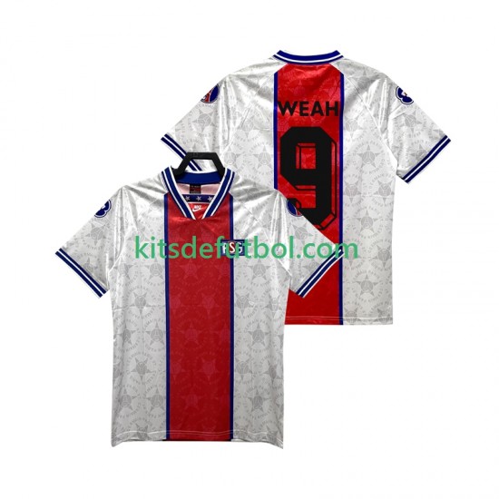 Paris Saint-Germain WEAH 9 Retro 1994 1995 Hombre Camiseta de visitante Manga Corta