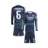 Equipación completa Niño Real Madrid Camavinga 6 Camiseta de visitante 2025-2026 Manga Larga