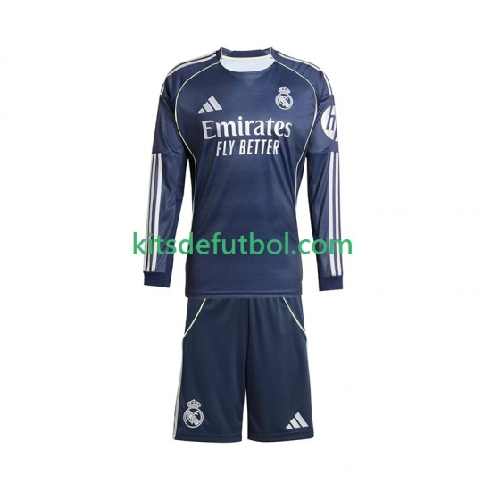 Equipación completa Niño Real Madrid Camiseta de visitante 2025-2026 Manga Larga