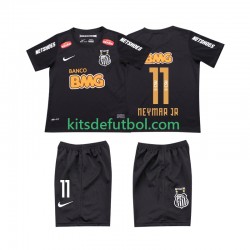 Equipación completa Niño Santos NEYMAR JR 11 Retro Classic 2012 2013 Camiseta de visitante Manga Corta